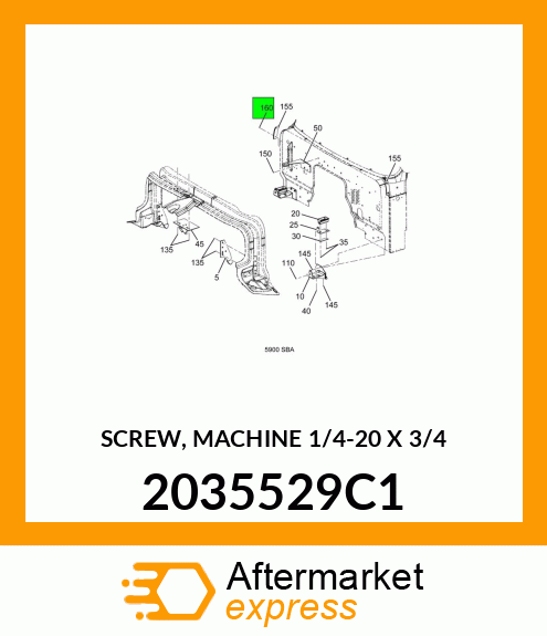 SCREW, MACHINE 1/4"-20 X 3/4" 2035529C1