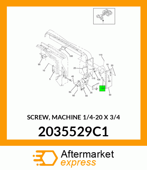 SCREW, MACHINE 1/4"-20 X 3/4" 2035529C1