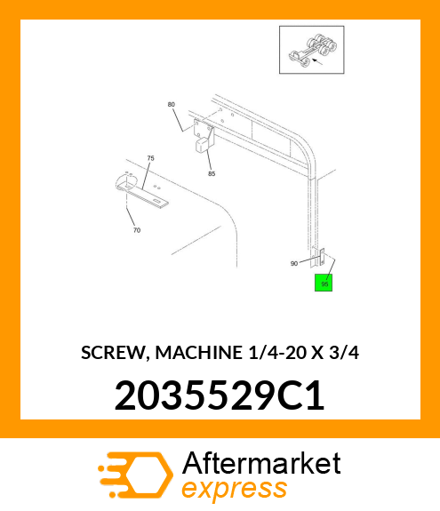 SCREW, MACHINE 1/4"-20 X 3/4" 2035529C1