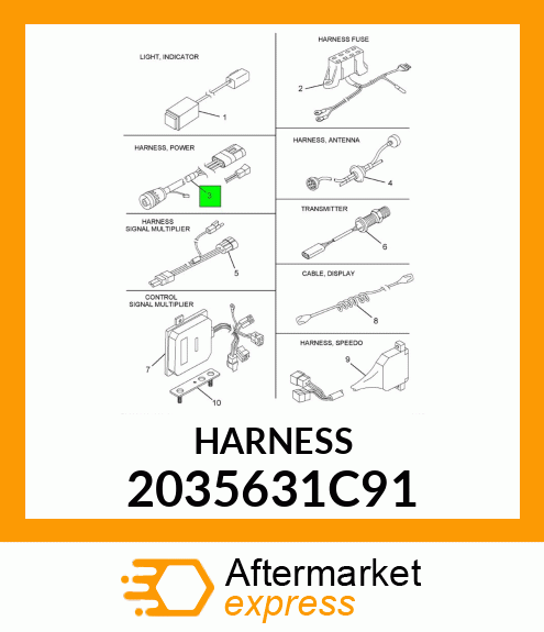 HARNESS, ELECTRICAL QUALCOMM SENSOR TRACS 2035631C91