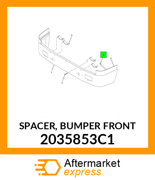 SPACER, BUMPER FRONT 2035853C1