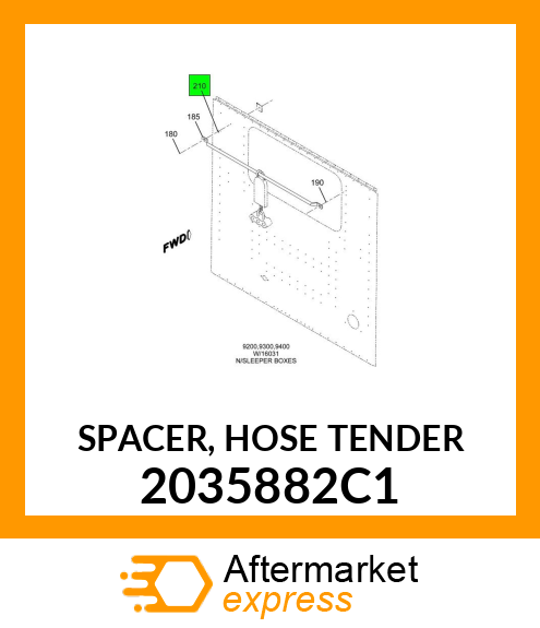 SPACER, HOSE TENDER 2035882C1