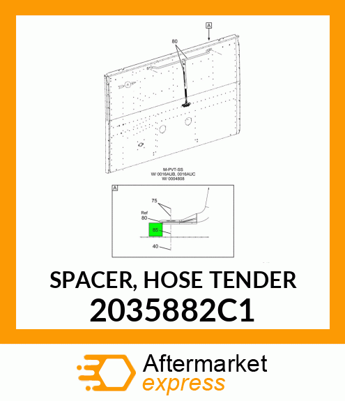 SPACER, HOSE TENDER 2035882C1