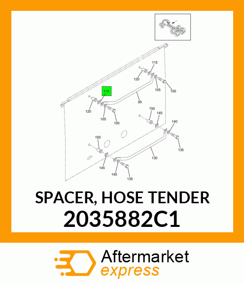 SPACER, HOSE TENDER 2035882C1