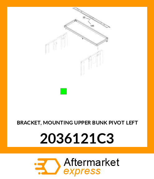 BRACKET, MOUNTING UPPER BUNK PIVOT LEFT 2036121C3