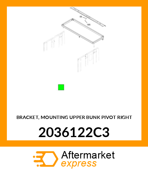 BRACKET, MOUNTING UPPER BUNK PIVOT RIGHT 2036122C3