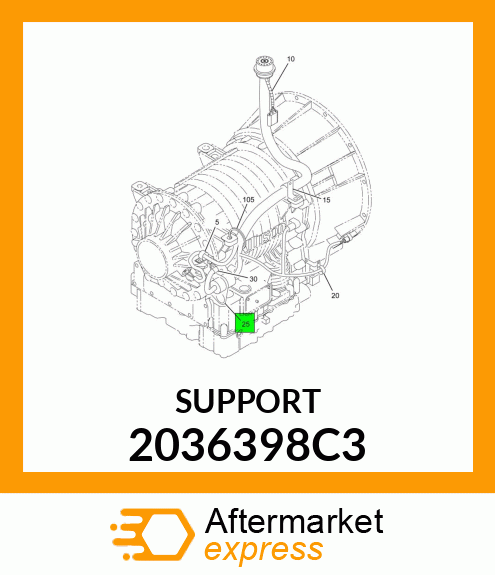 SUPPORT, RECEPTACLE MOUNTING 2036398C3