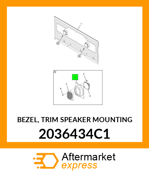 BEZEL, TRIM SPEAKER MOUNTING 2036434C1