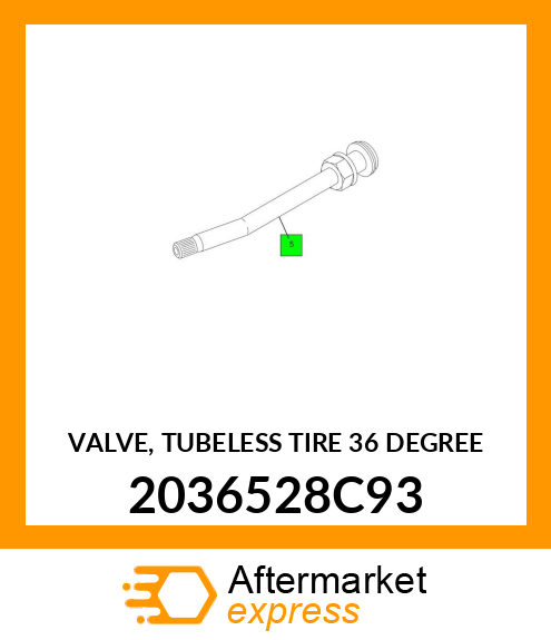 VALVE, TUBELESS TIRE 36 DEGREE 2036528C93