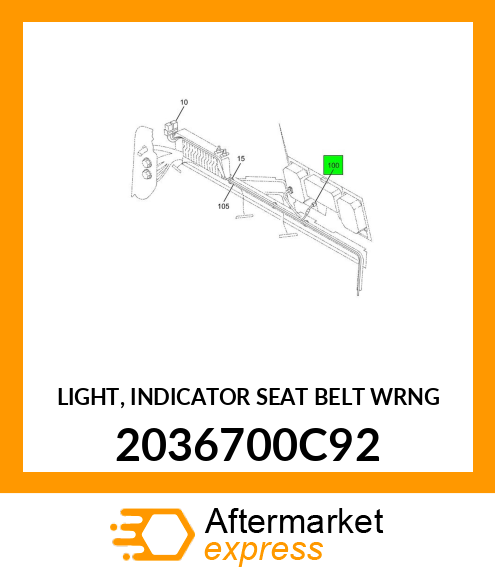 LIGHT, INDICATOR SEAT BELT WRNG 2036700C92