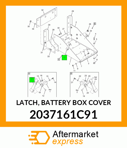 LATCH, BATTERY BOX COVER 2037161C91