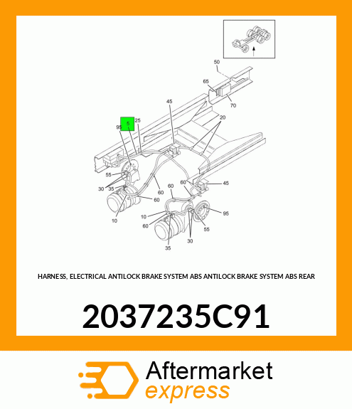 HARNESS, ELECTRICAL ANTILOCK BRAKE SYSTEM ABS ANTILOCK BRAKE SYSTEM ABS REAR 2037235C91