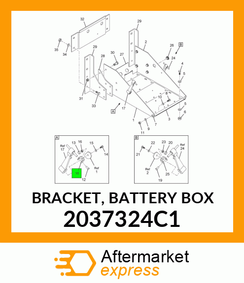 BRACKET, BATTERY BOX 2037324C1