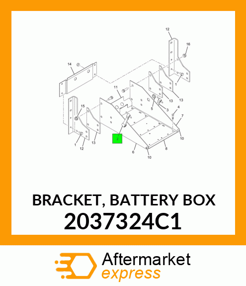 BRACKET, BATTERY BOX 2037324C1