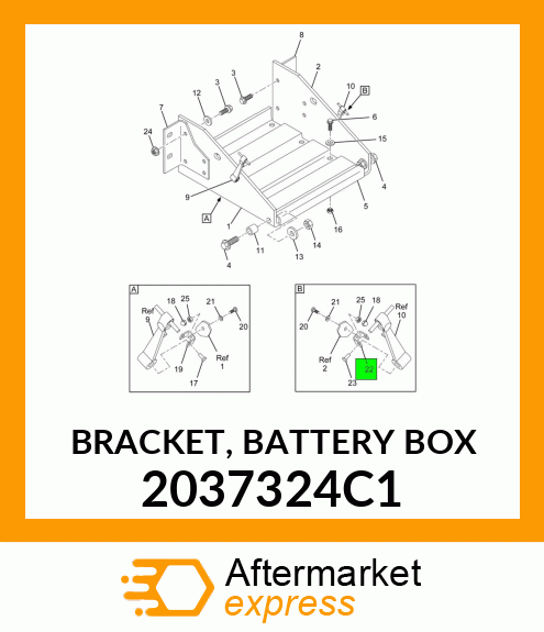 BRACKET, BATTERY BOX 2037324C1