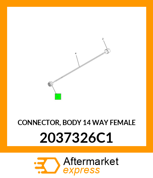 CONNECTOR, BODY 14 WAY FEMALE 2037326C1