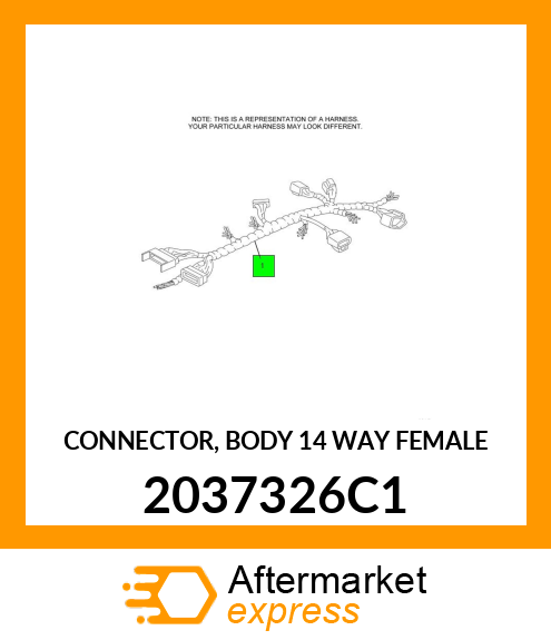 CONNECTOR, BODY 14 WAY FEMALE 2037326C1