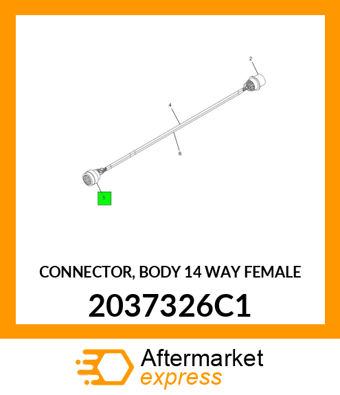 CONNECTOR, BODY 14 WAY FEMALE 2037326C1