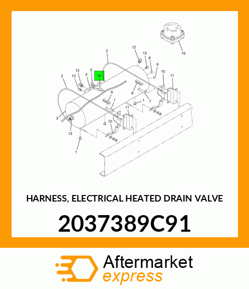 HARNESS, ELECTRICAL HEATED DRAIN VALVE 2037389C91