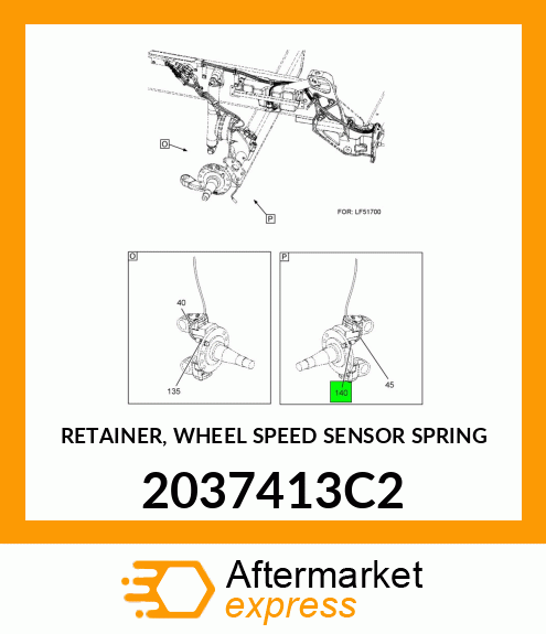 RETAINER, WHEEL SPEED SENSOR SPRING 2037413C2