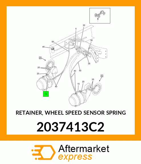 RETAINER, WHEEL SPEED SENSOR SPRING 2037413C2