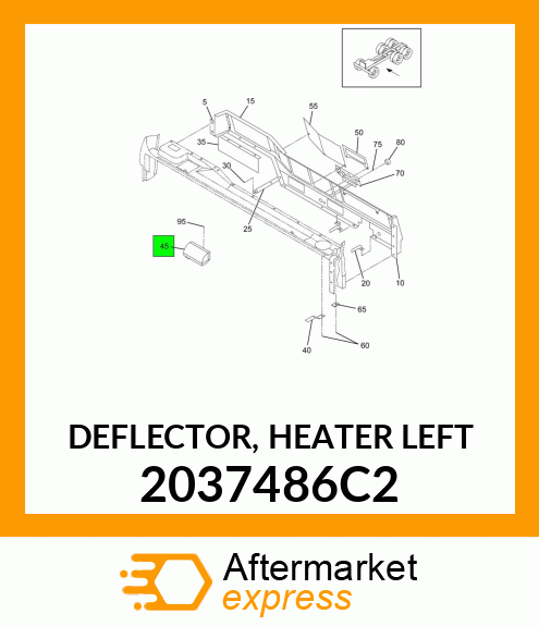 DEFLECTOR, HEATER LEFT 2037486C2