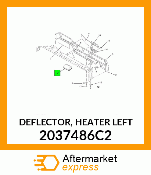 DEFLECTOR, HEATER LEFT 2037486C2