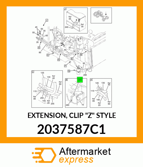 EXTENSION, CLIP "Z" STYLE 2037587C1