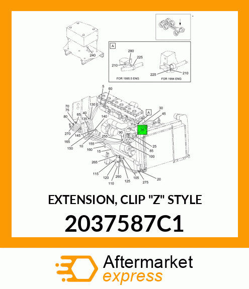 EXTENSION, CLIP "Z" STYLE 2037587C1