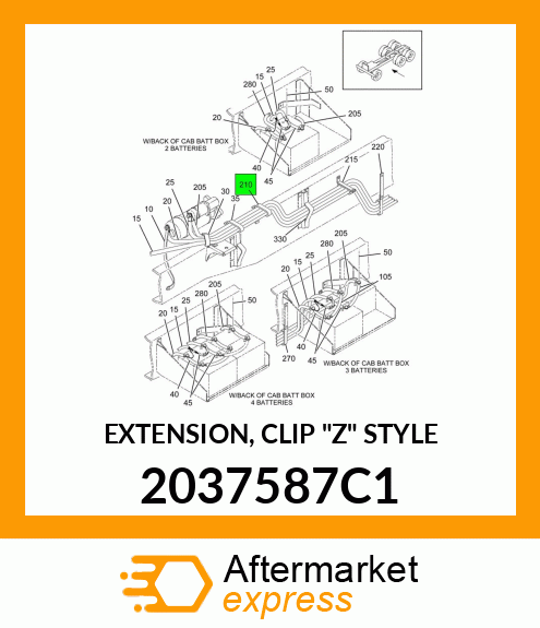 EXTENSION, CLIP "Z" STYLE 2037587C1