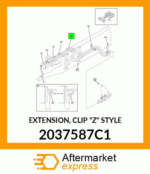 EXTENSION, CLIP "Z" STYLE 2037587C1