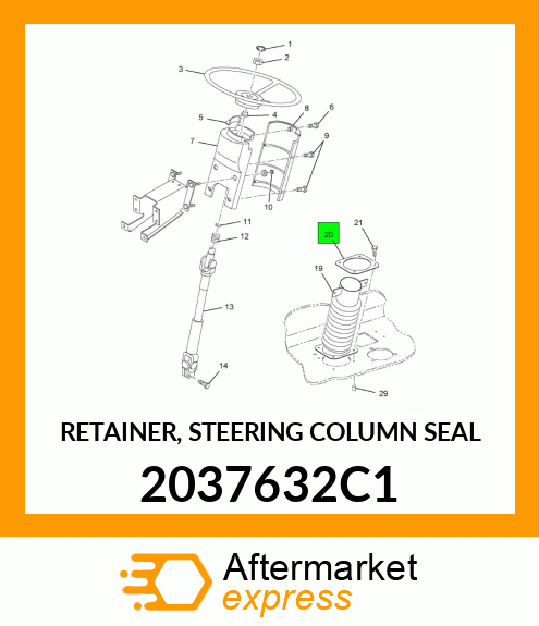 RETAINER, STEERING COLUMN SEAL 2037632C1