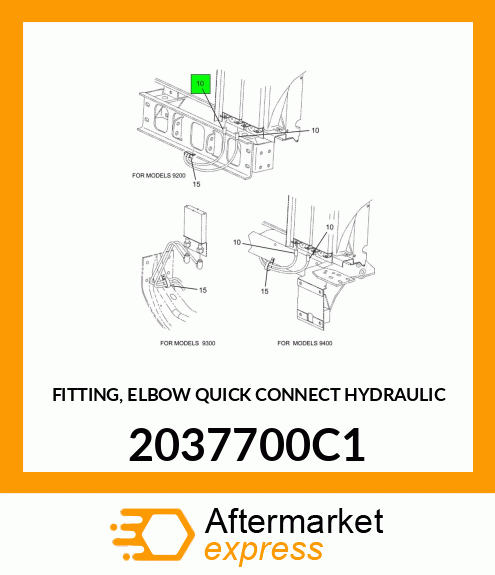 FITTING, ELBOW QUICK CONNECT HYDRAULIC 2037700C1