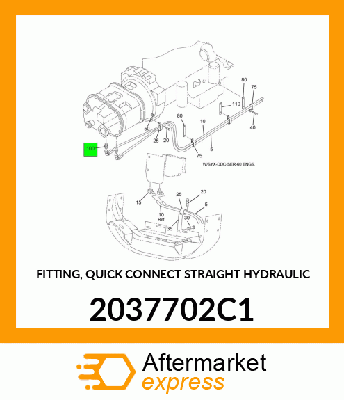 FITTING, QUICK CONNECT STRAIGHT HYDRAULIC 2037702C1