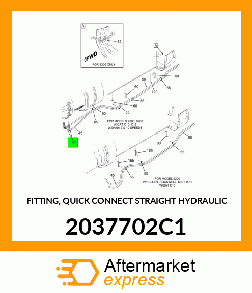 FITTING, QUICK CONNECT STRAIGHT HYDRAULIC 2037702C1