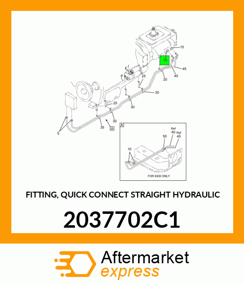 FITTING, QUICK CONNECT STRAIGHT HYDRAULIC 2037702C1