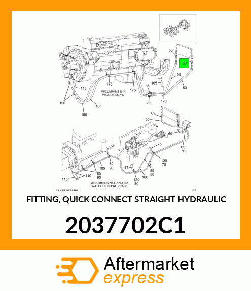 FITTING, QUICK CONNECT STRAIGHT HYDRAULIC 2037702C1