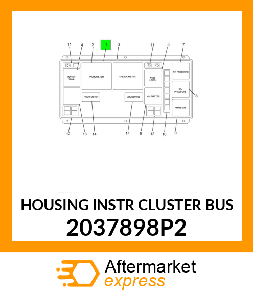 HOUSING INSTR CLUSTER BUS 2037898P2