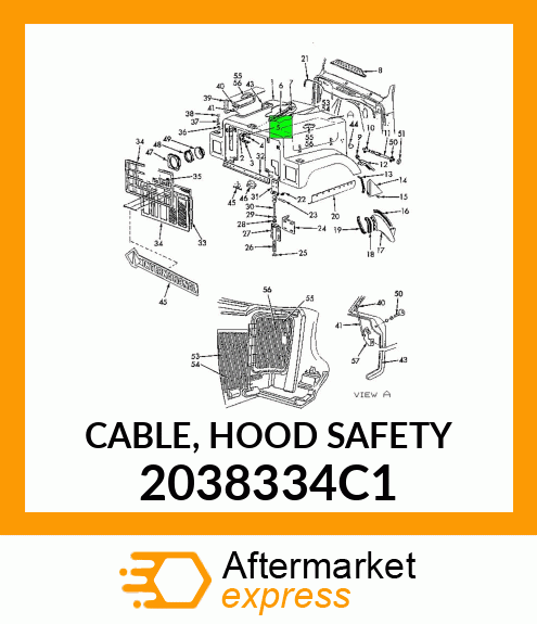 CABLE, HOOD SAFETY 2038334C1