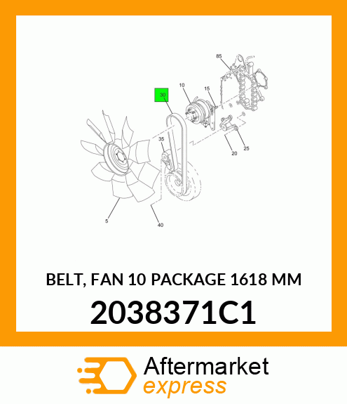 BELT, FAN 10 PACKAGE 1618 MM 2038371C1