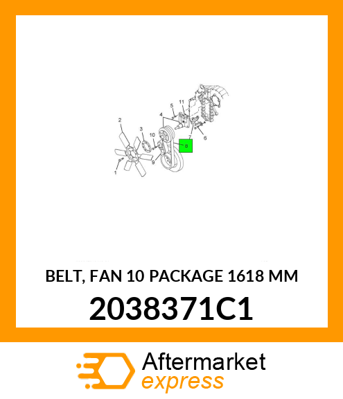 BELT, FAN 10 PACKAGE 1618 MM 2038371C1