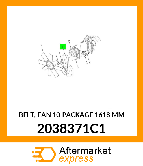 BELT, FAN 10 PACKAGE 1618 MM 2038371C1