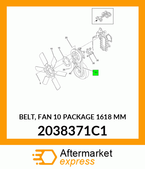 BELT, FAN 10 PACKAGE 1618 MM 2038371C1