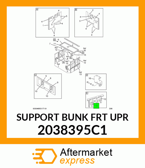 SUPPORT BUNK FRT UPR 2038395C1
