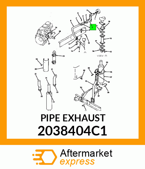 PIPE EXHAUST 2038404C1