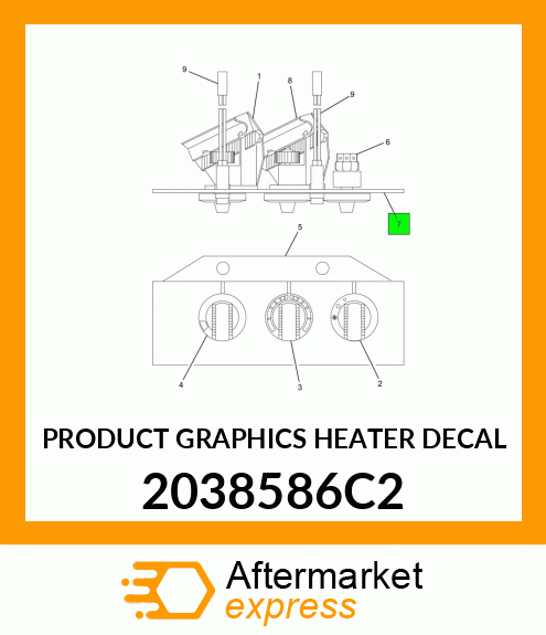 PRODUCT GRAPHICS HEATER DECAL 2038586C2