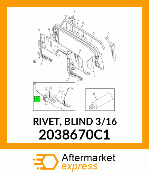 RIVET, BLIND 3/16" 2038670C1