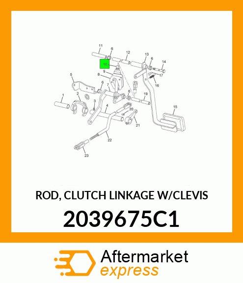 ROD, CLUTCH LINKAGE W/CLEVIS 2039675C1