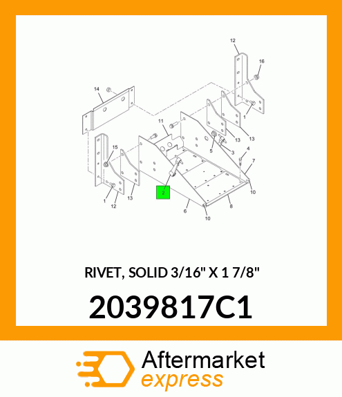 RIVET, SOLID 3/16" X 1 7/8" 2039817C1