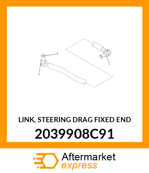 LINK, STEERING DRAG FIXED END 2039908C91